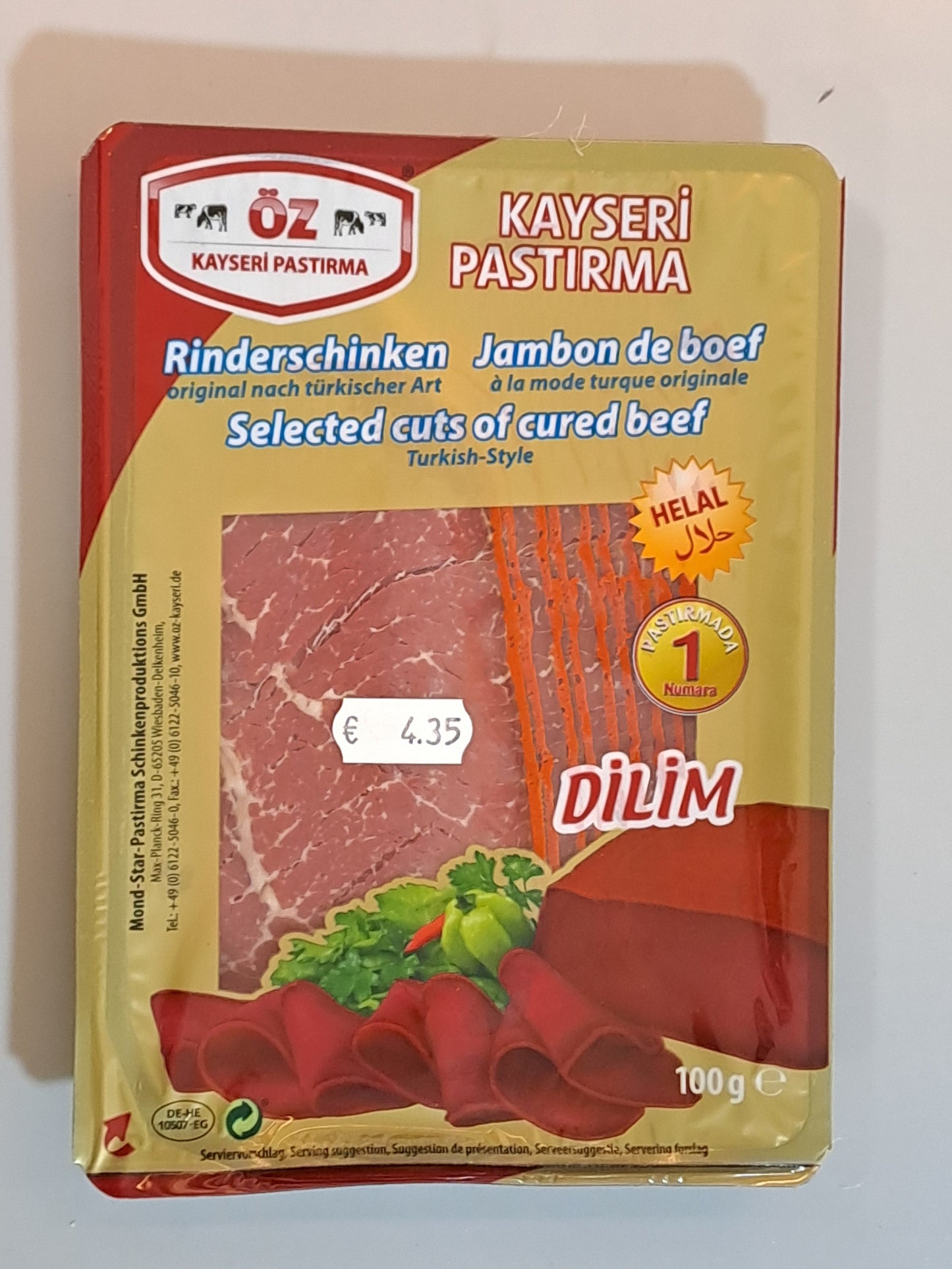 Kayseri Pastirma Dilim