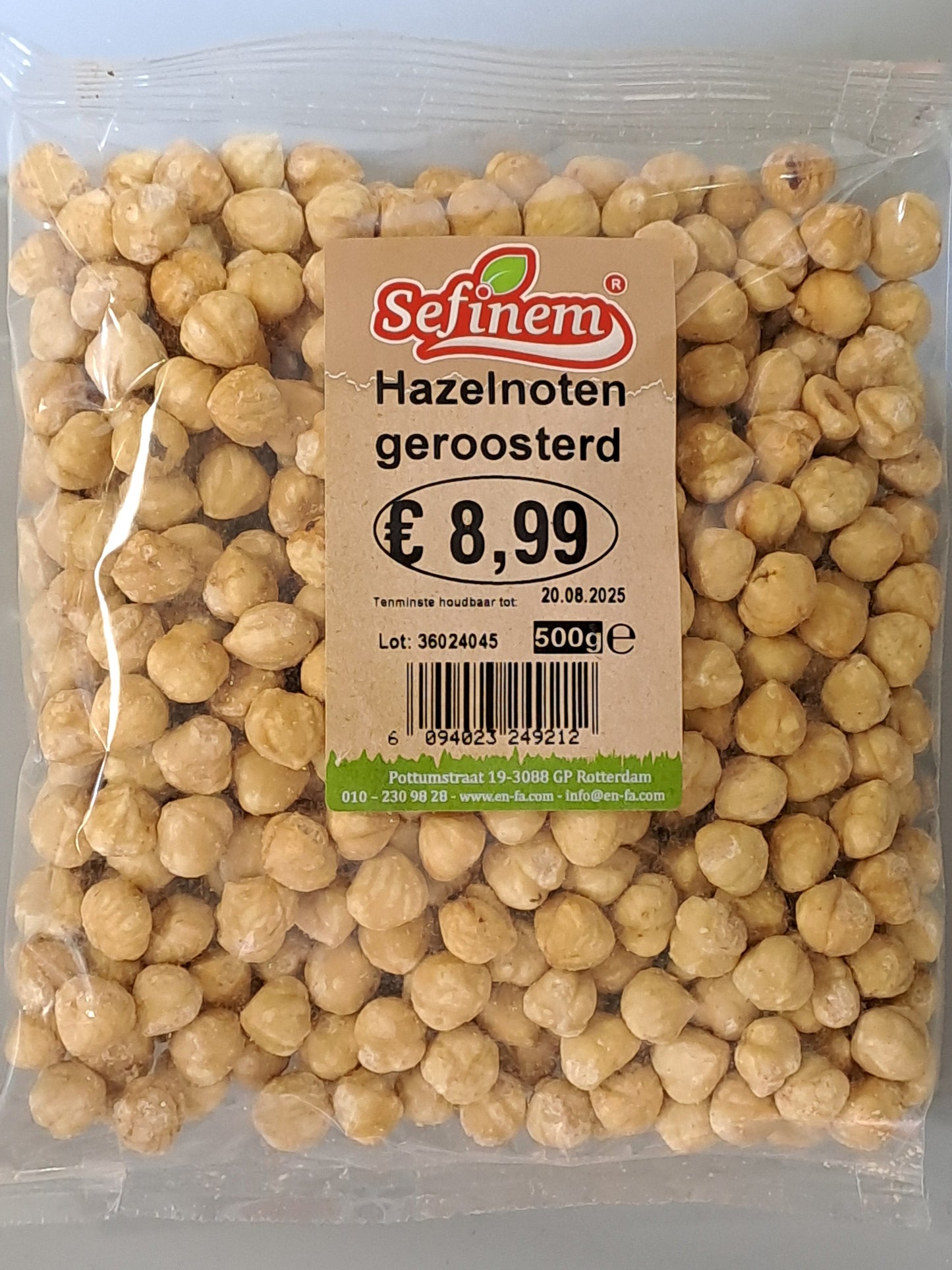 Sefinen Hazelnoten geroosterd