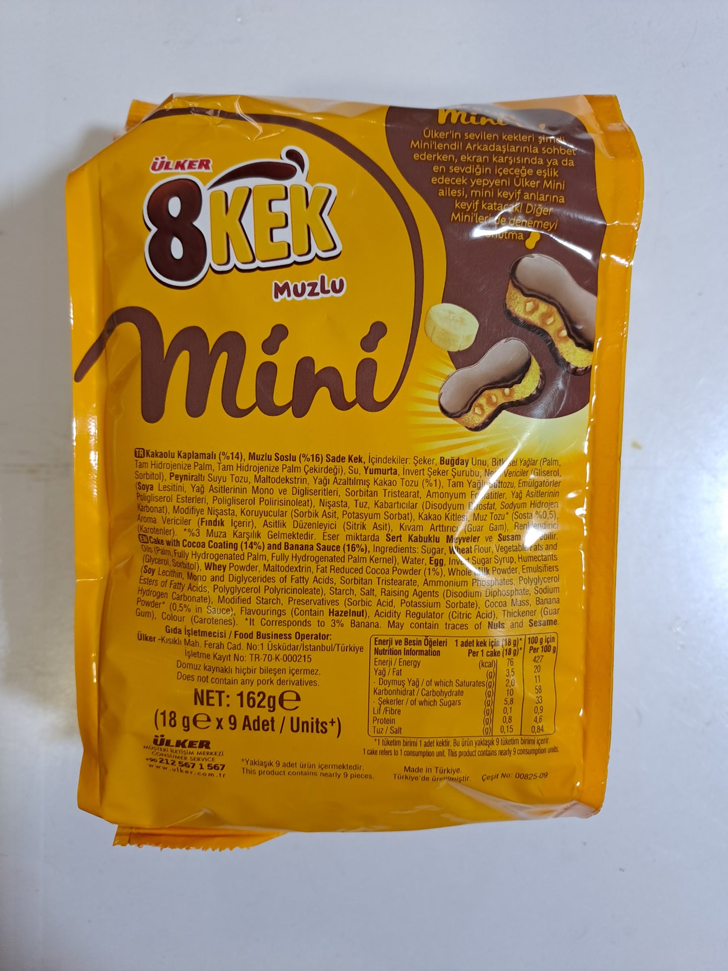 Ulker 8 Kek Muzlu Mini