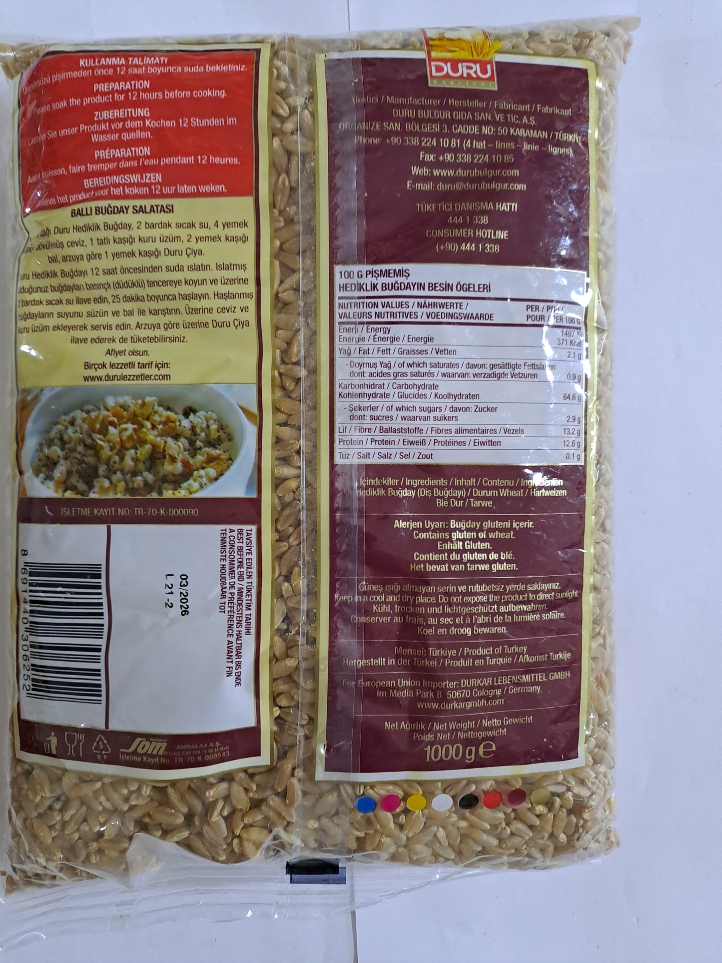 Duru Bakliyat Durum Wheat