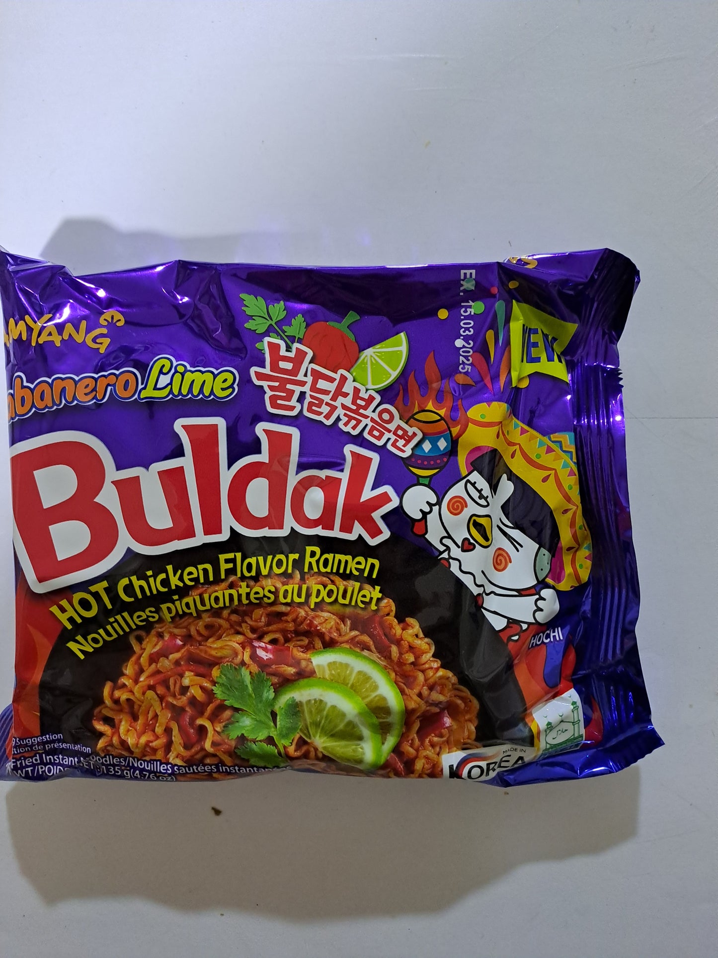 Buldak Habanero Lime Hot Chicken Flavor Ramen per Stuk