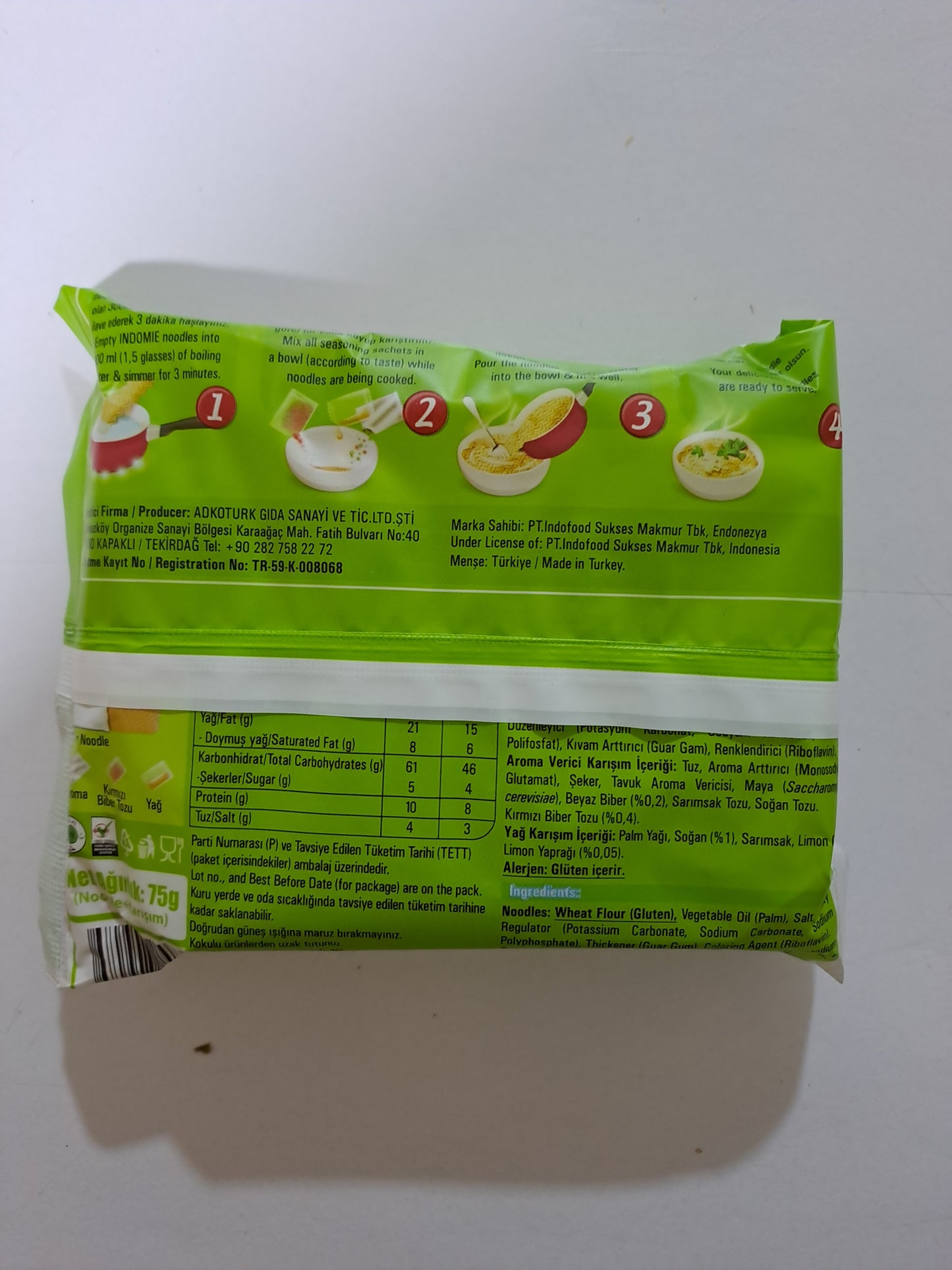 Indomie Sebzeli Hazir Noodle Vegetable Flavour