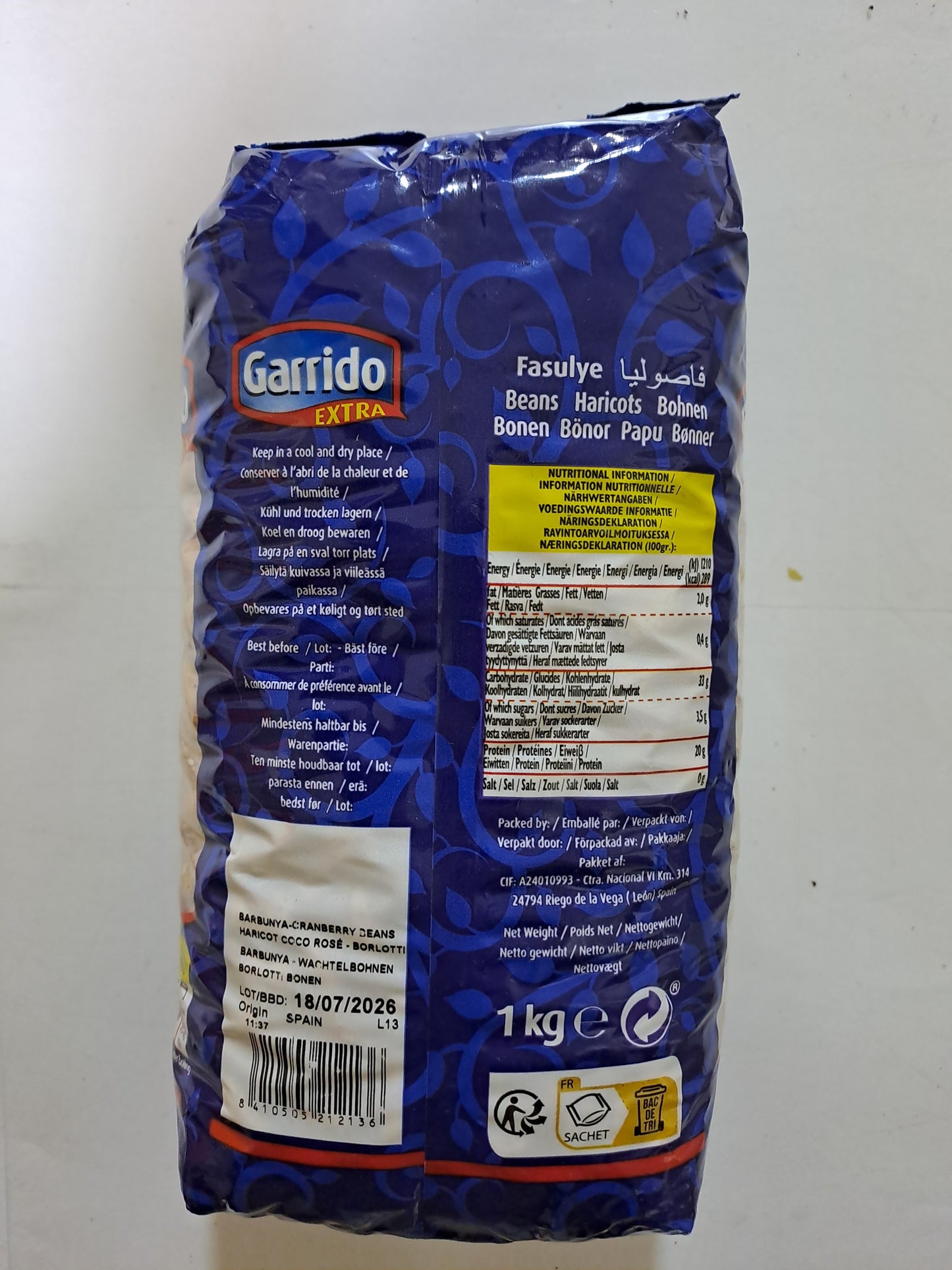 Garrido EXTRA Barbunya Cranberry Beans