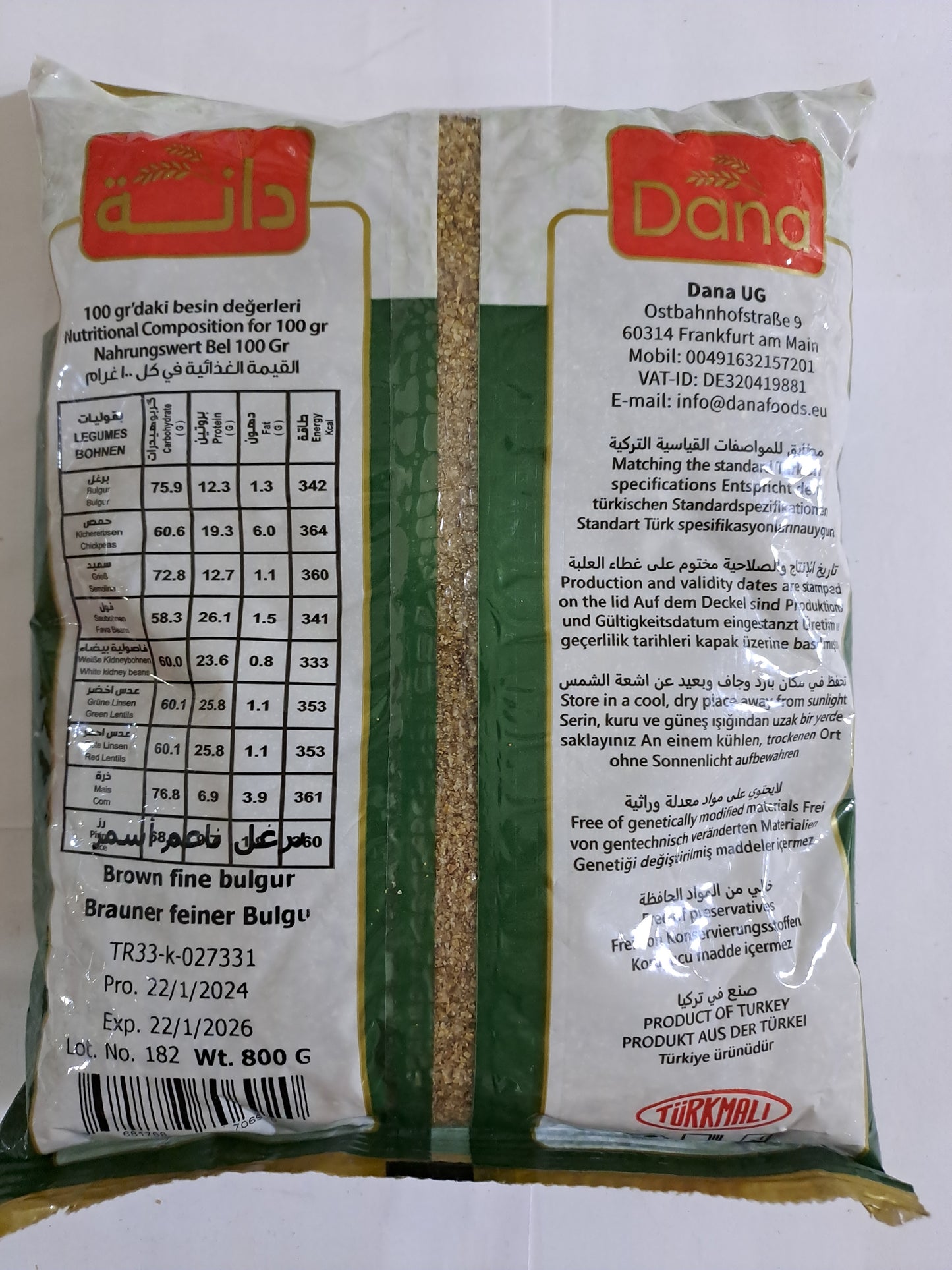 Dana Brown Fine bulgur
