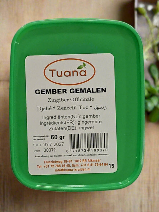 Tuana Gember Gemalen Zingiber Officinale