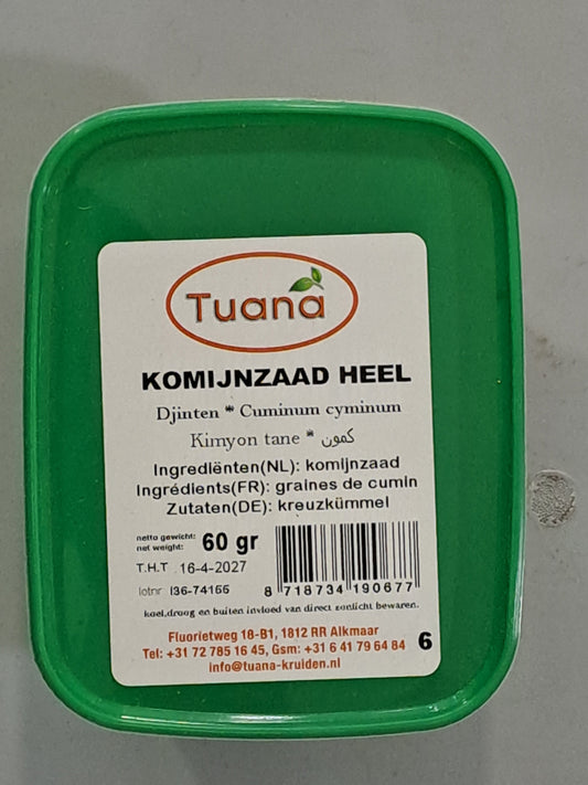 Tuana Komijnzaad Heel Djinten Cuminum Cyminum Kimyon