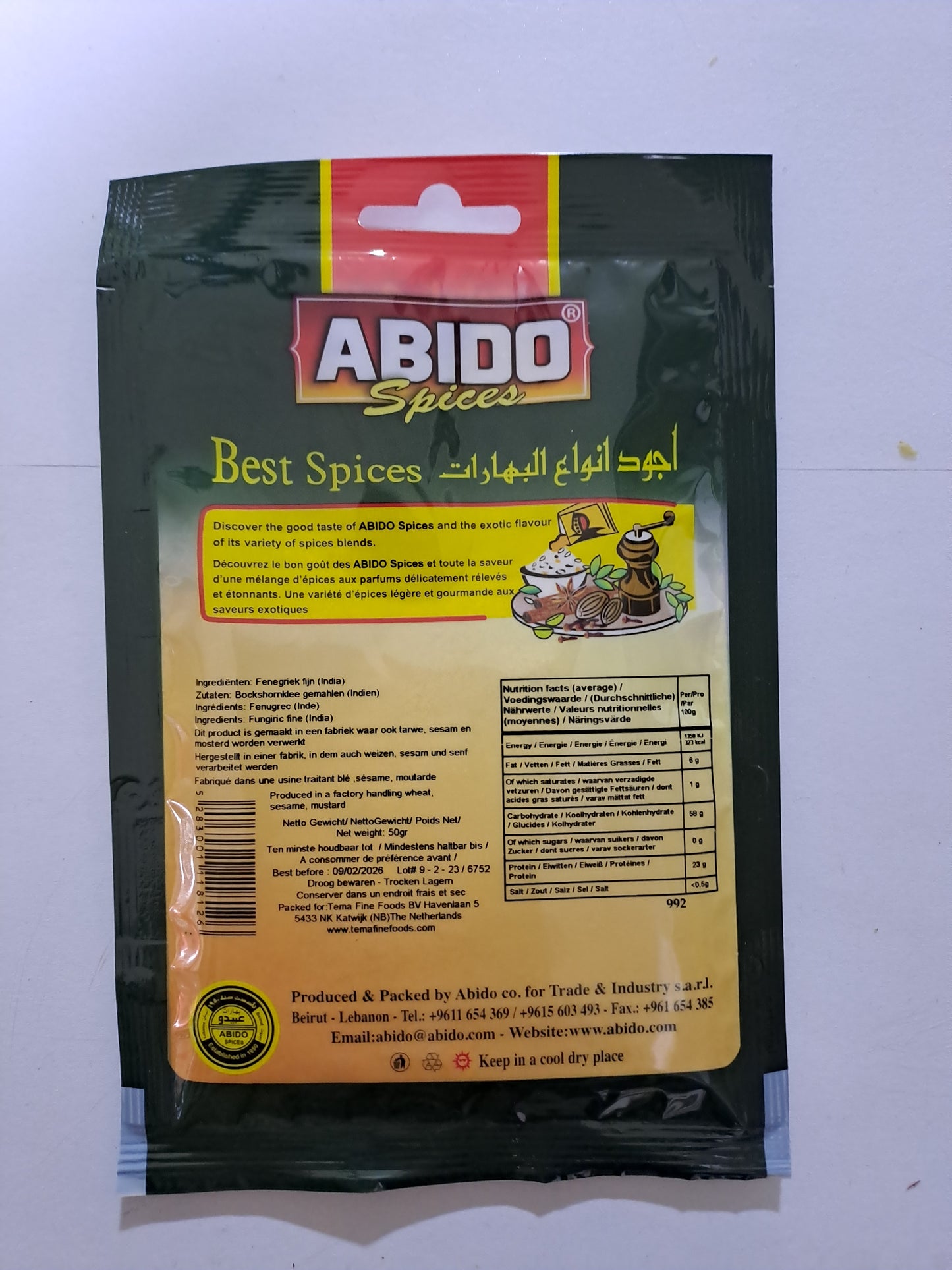 ABIDO SPICES Fenegriek